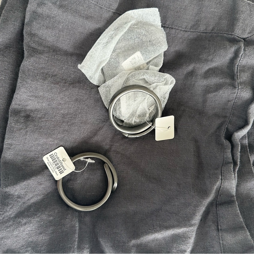 Crate & Barrel metal napkin rings